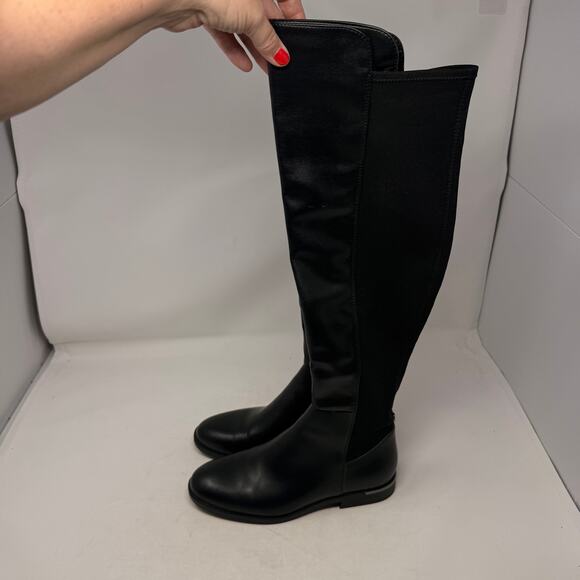Nine West Allair Stretch Back Over The Knee Boot Black Side Zip Size 7M - Picture 2 of 14